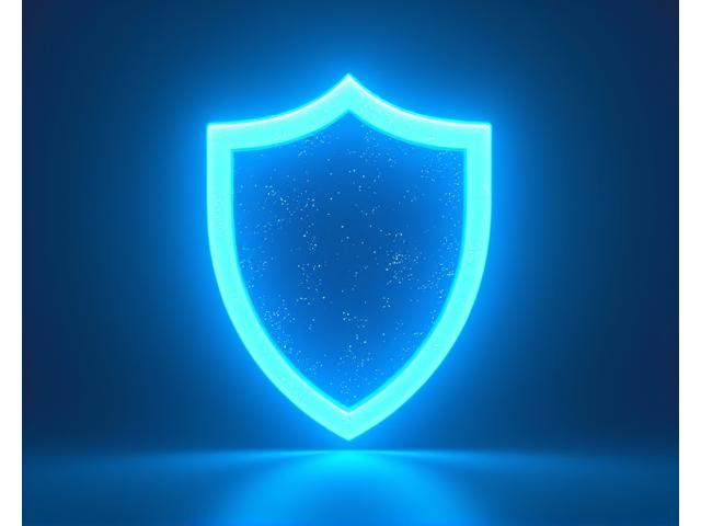 Stylized shield icon representing data protection and security