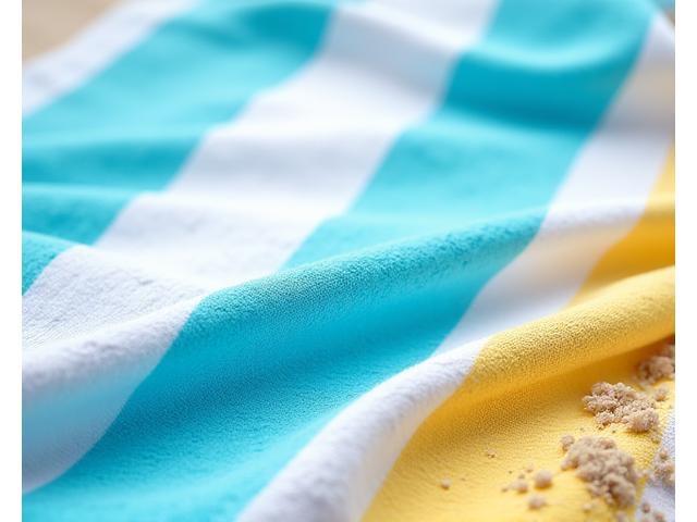 Soft, vibrant striped quick-dry beach towel